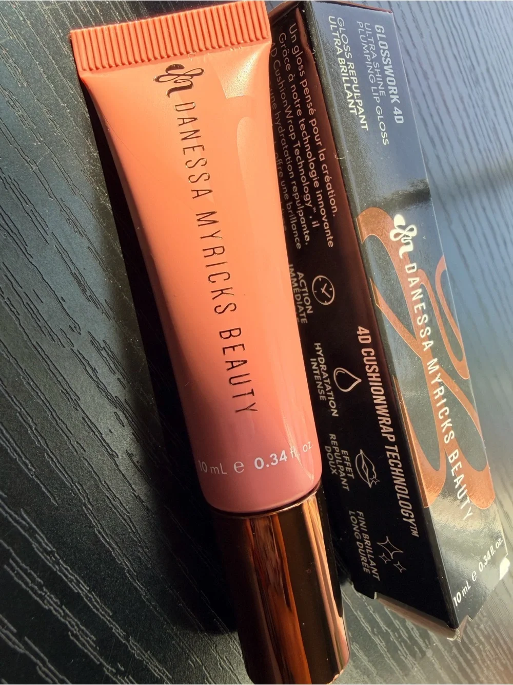 Danessa Myricks Beauty Lip Gloss Tube in Coral Peach